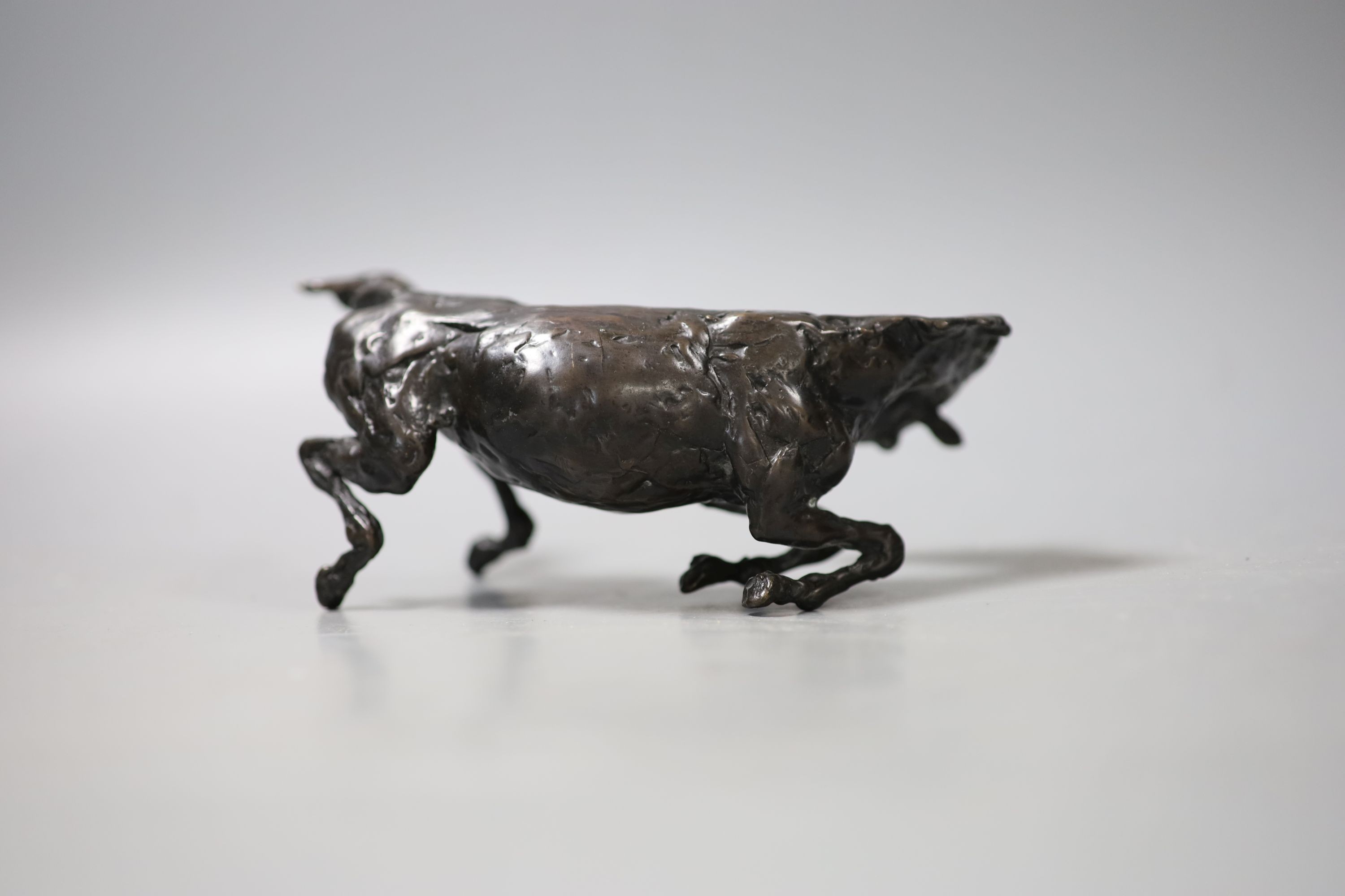 Lucy Kinsella. A bronze horse. height 15cm